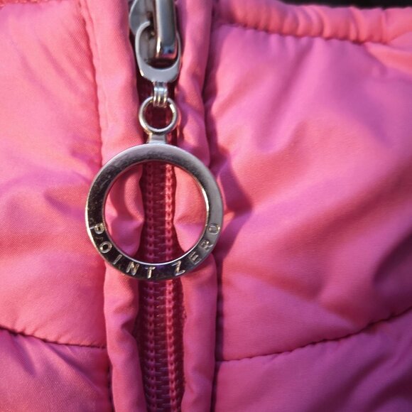 Point Zero Nicole Benisti Girls Size Small Pink w/ Dark Grey Puffy Vest - Picture 5 of 12